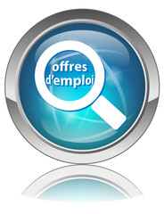 Canvas Print - Bouton Web OFFRES D’EMPLOI (Recherche Entretien Embauche Job)