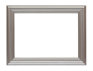 Silver frame isolated on white background