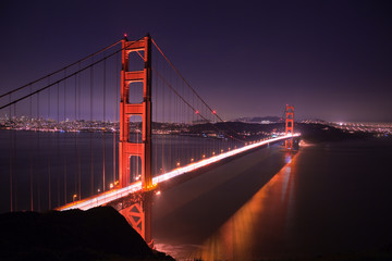 Canvas Print - Golden Gate Bridge at Night