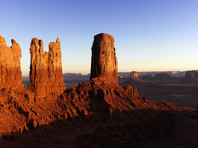 Tall Rock Formations In Monument Valley National Park