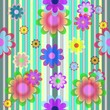 Vector  background  with color flowers