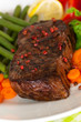 Rumpsteak-Roastbeef mit Grünen Bohnen,Paprika,Möhre,Salat