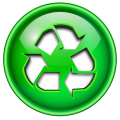 Poster - Recycle icon, button.