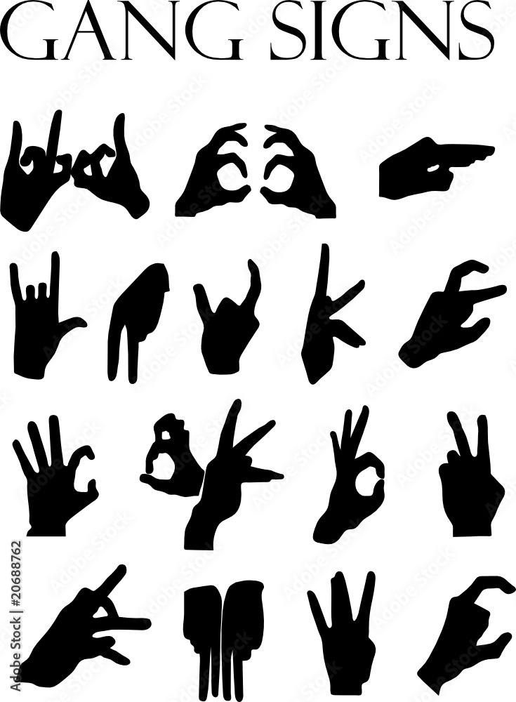Stock Vektorgrafik gang Signs Adobe Stock Stock Vektorgrafik gang Signs Adobe Stock