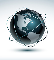 Wall Mural - Planète terre communication - orientation usa -