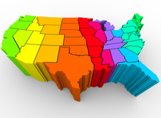 United States Rainbow of Colors - Cultural Diversity