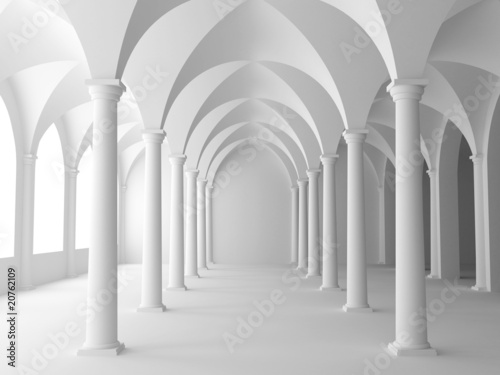 architektura-kolumny-w-pustej-bialej-przestrzeni