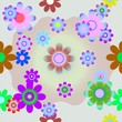 Seamless with color flowers