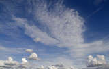 Fototapeta Niebo - Blue sky with white clouds
