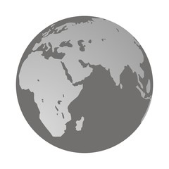planet earth - black and white