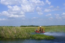 Airboat In Everglades Florida Big Cypress