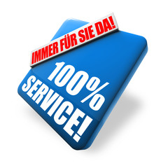 100% Service! Button