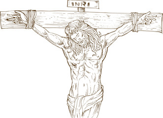 Wall Mural - Jesus Christ hanging on the cross