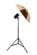 © Alexander Potapov - isolated studio flash and umbrella