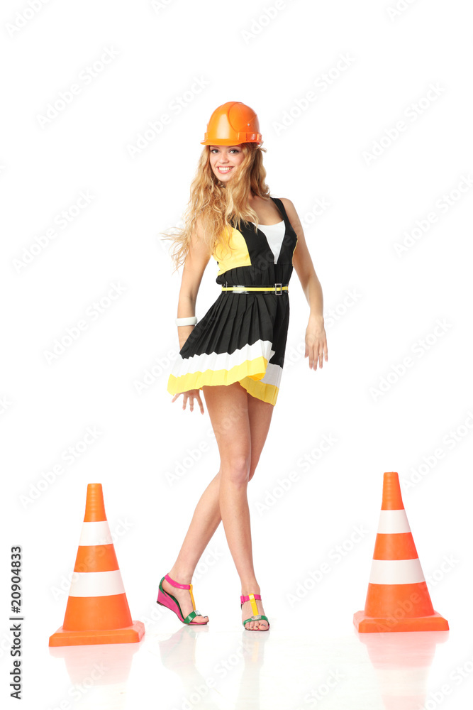 girl in hard hat
