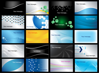 Aufkleber - business card-vector set