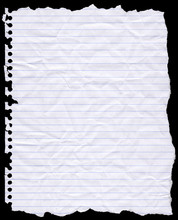 Torn Hole Punched Writing Paper