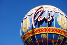 Close Up Of The Paris Hotel Balloon In Las Vegas
