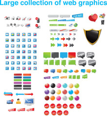 Wall Mural - Large collection of web graphics