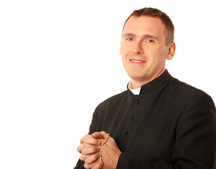 Poster - Cheerful young priest