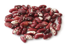 Dry Red Kidney Beans On White Background