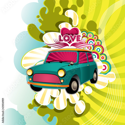 Fototapeta do kuchni Designed hippie artistic banner. Vector illustration.