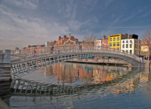 Famous Dublin Landmark Ha Penny Bridge Ireland