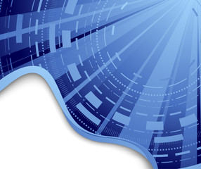 Wall Mural - Technological blue background - hi-tech