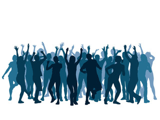 Wall Mural - Dancing crowd