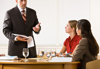 Canvas Print - Business people in a meeting