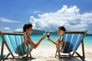 Sticker - Couple on a beach