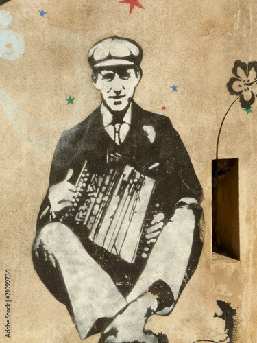 Naklejka dekoracyjna accordéoniste