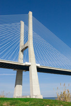 View Of The Vasco Da Gama Bridge - Lisbon