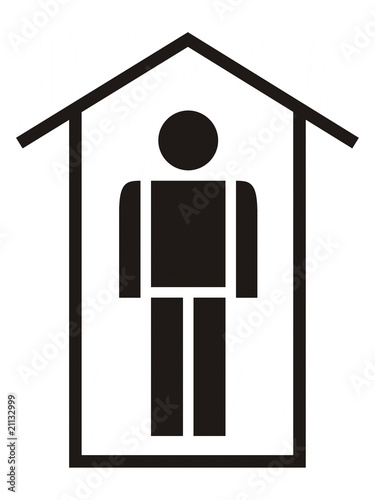 Ein Mensch Im Haus Piktogramm Konzept Kaufen Sie Diese