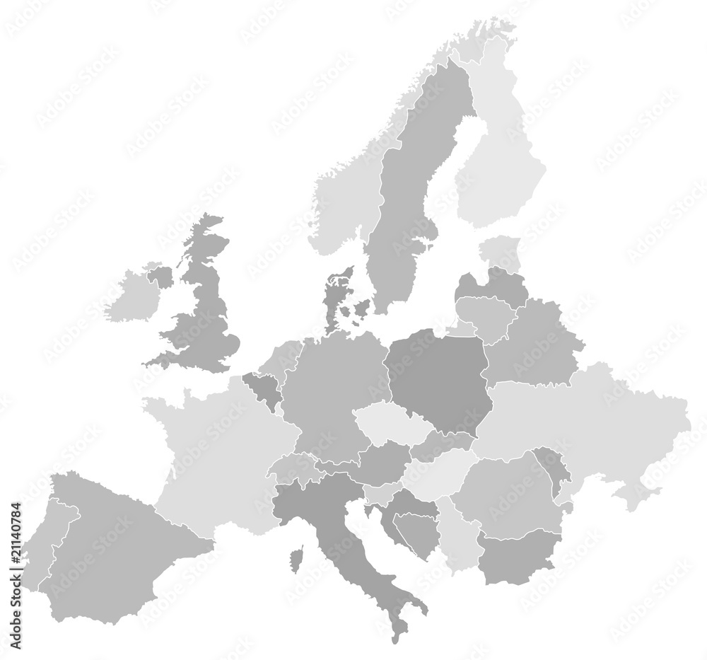 Europa Karte - obrazy, fototapety, plakaty 
