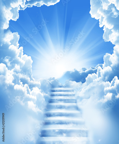Nowoczesny obraz na płótnie stairs in sky