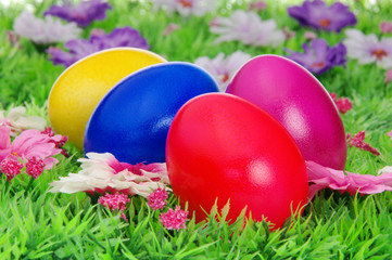 Sticker - Ostereier auf Blumenwiese - easter eggs on flower meadow 25