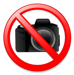 No cameras sign