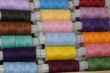 Color sweing threads close-up