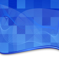 Wall Mural - Blue tile background template