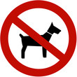No dogs allowed (illustration sign)