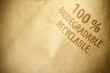 Biodegradable bag recyclable packaging, material background