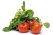Feldsalat und Tomaten