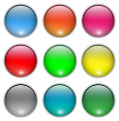 Poster - Blank web buttons set