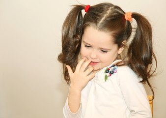shy little girl