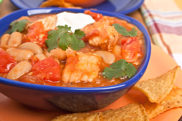 Wall Mural - White bean turkey chili