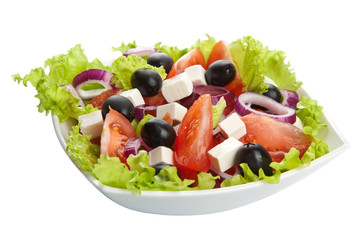 Wall Mural - greek salad isolated