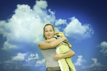 Wall Mural - Mother with the child