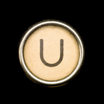 Typewriter letter U