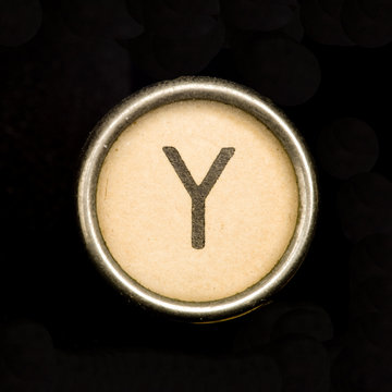 Typewriter letter Y